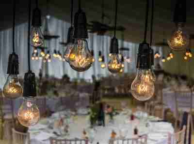Party lighting for tents
