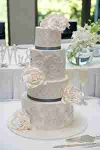 wedding cake on table