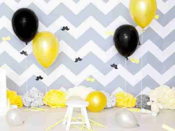 Balloons filled with candy and decor
